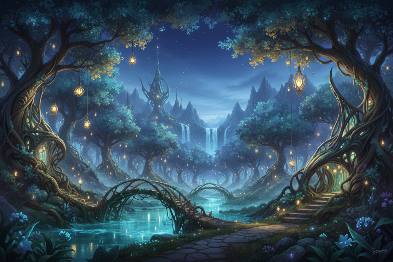 Fantasy elf world